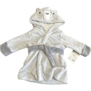 Cloud Island- Hooded Teddy Bear Baby Bath Robe 6 - 9 months